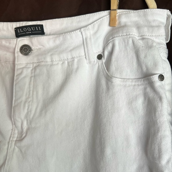 Eloquii Denim Jeans White Size 18 - Picture 5 of 8